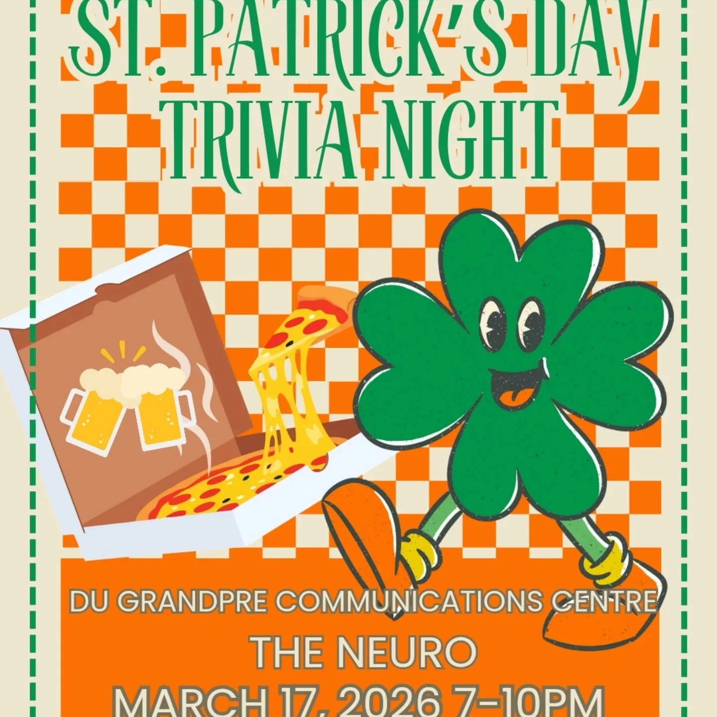 Is Lady luck on your side? Let's find out 😉

GSAN is bringing the trivia night TO YOU for one night and one night only- come join the social team for some questions that you may or may not know the answer to!

We're bringing some pizza and some fun 