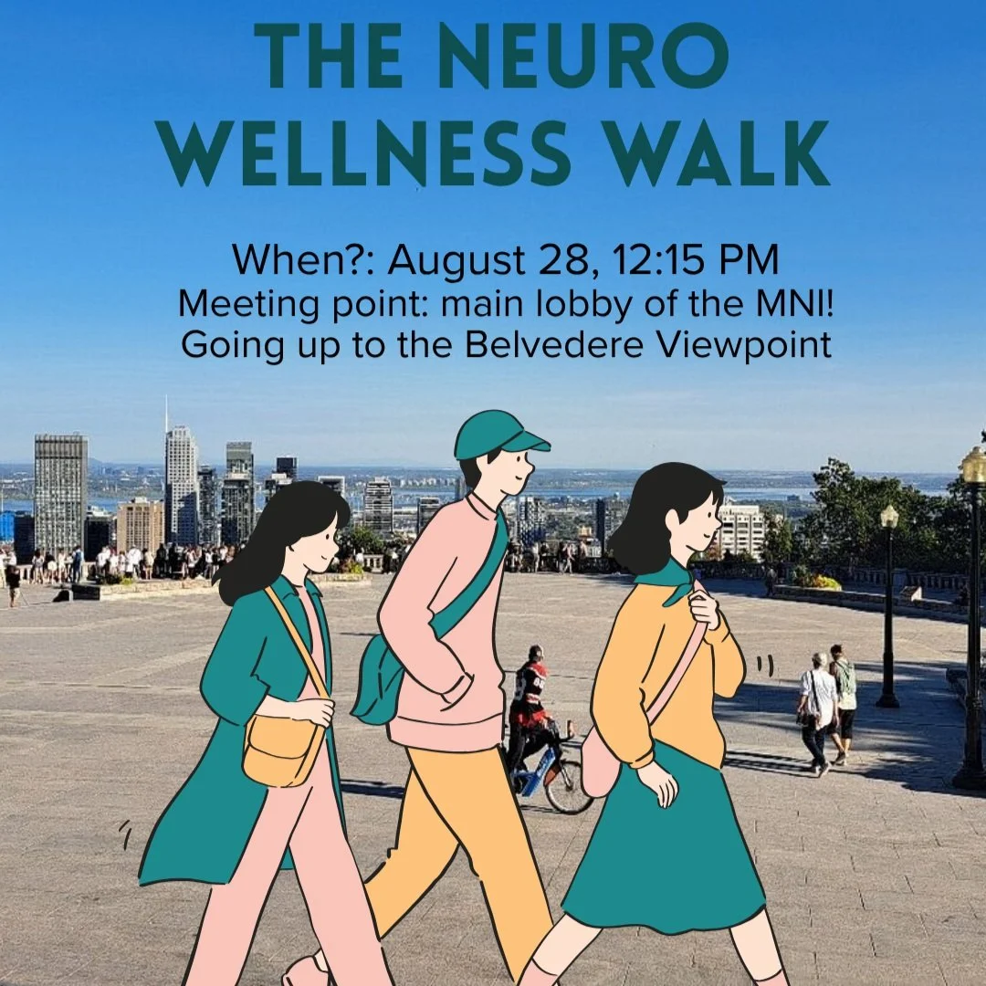 Come join us as we trek up Mont Royal and enjoy the remaining good weather before August slips away ;)

Meet your Neuro Reps and meet some other students who would also want a stupid walk for their stupid mental health, 

This FRIDAY: August 28, 12:1