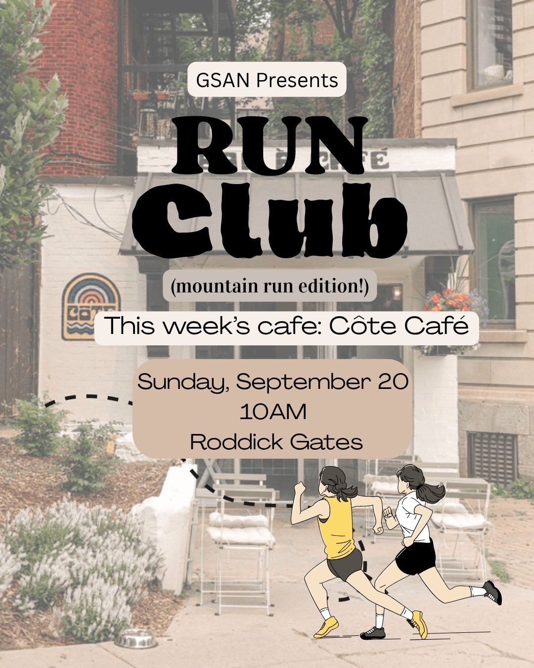 Mountain run babeyyyyyy

Sunday September 20, 10AM
ending at the cafe by montreal General (good coffees)

See y'all there!