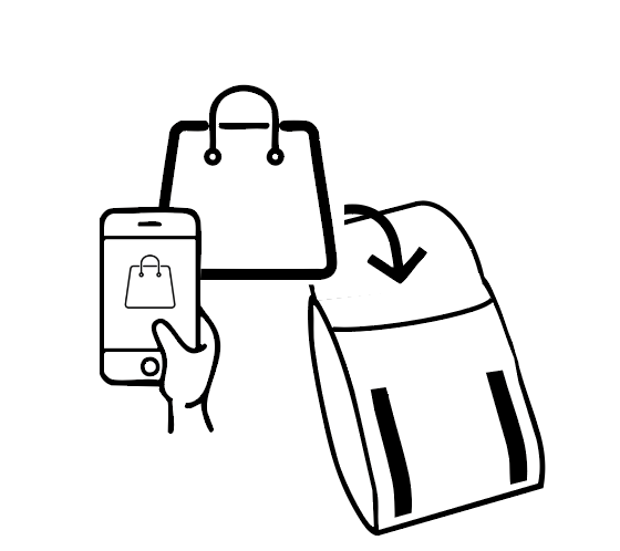 Fotos machen - Versandtasche erhalten - versenden Tasche fotografieren, Einschätzung erhalten und versenden