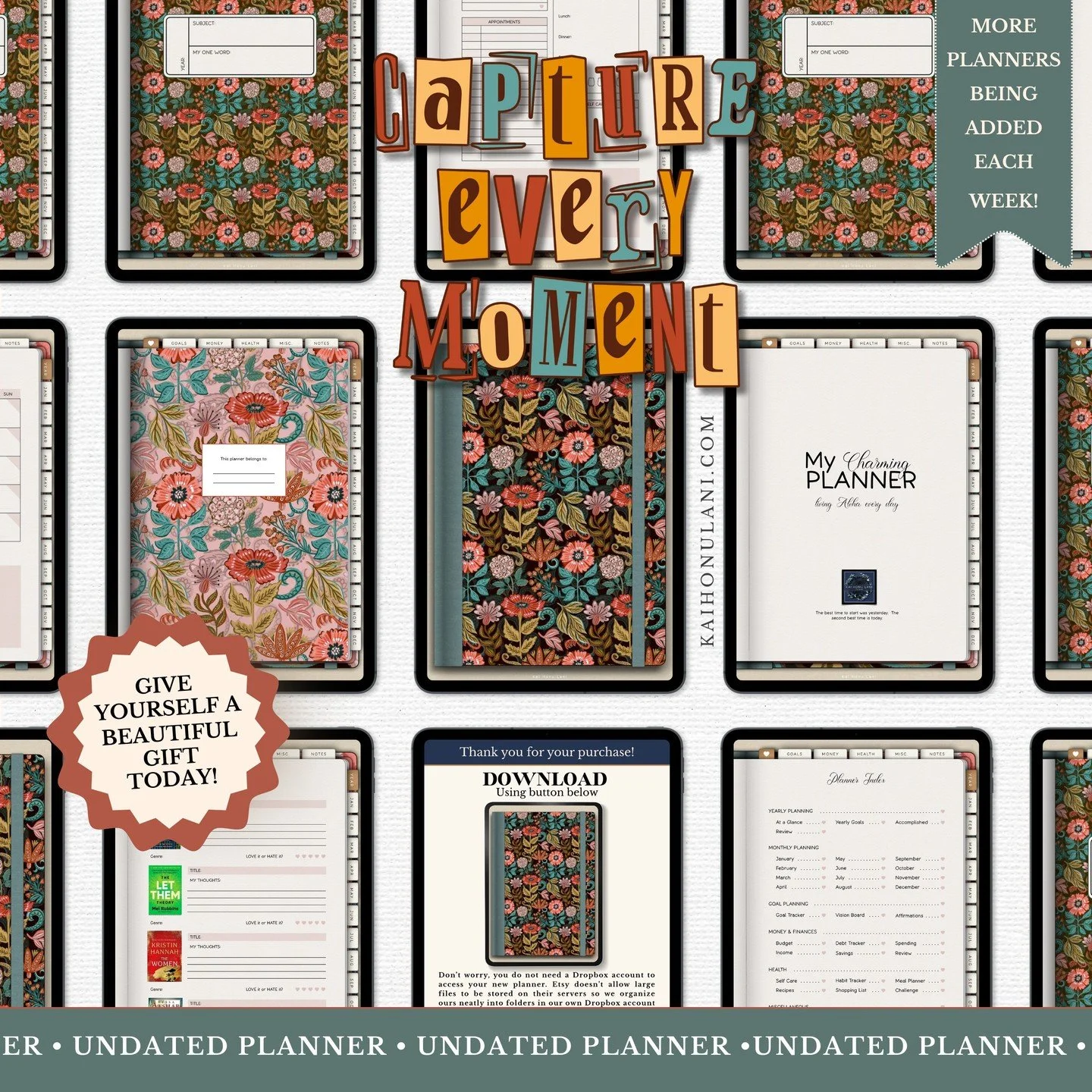 I love Danielles work @fineapplepair and used some of her beautiful patterns to make our digital planners shine!