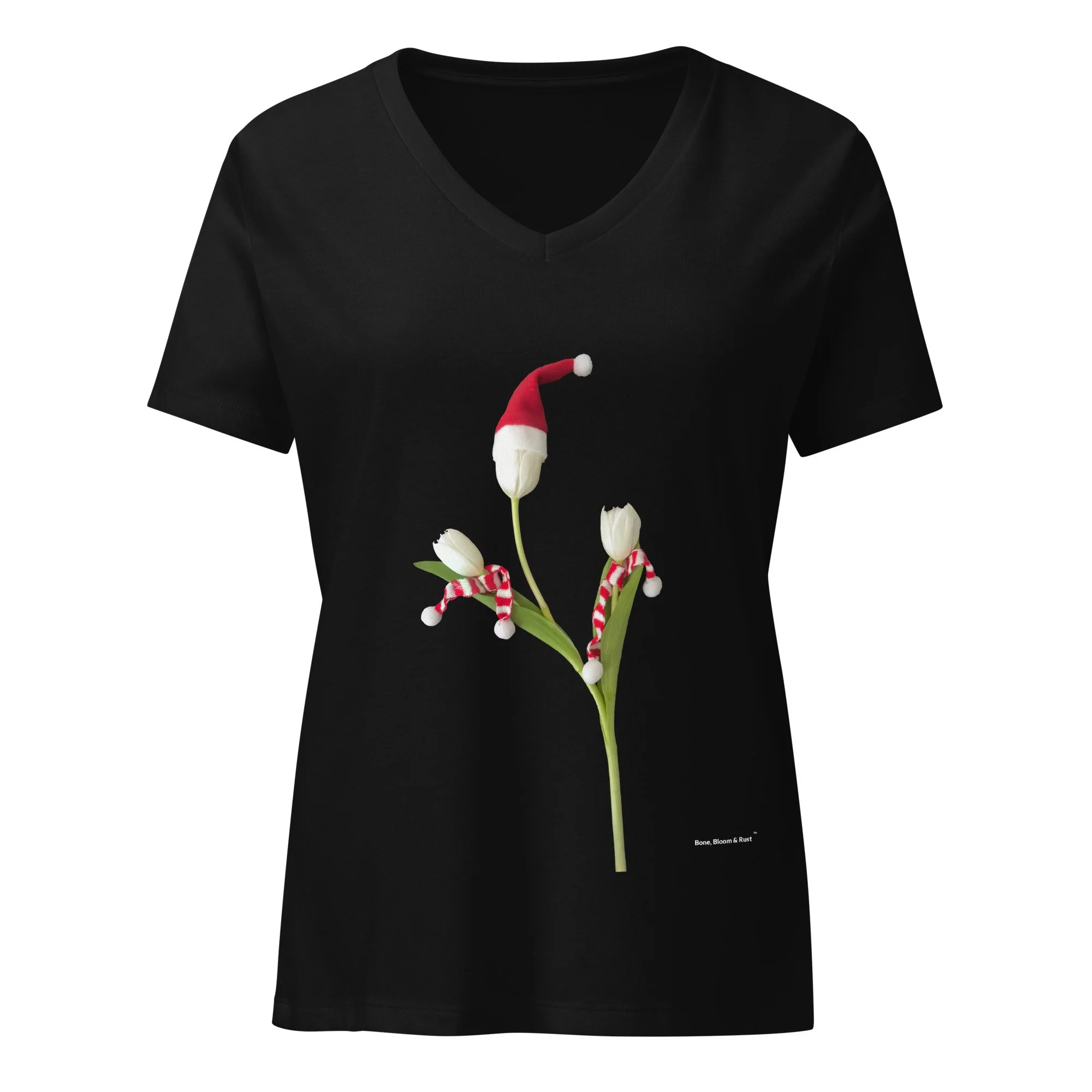 Christmas Mom with Two Tuckered Tulips