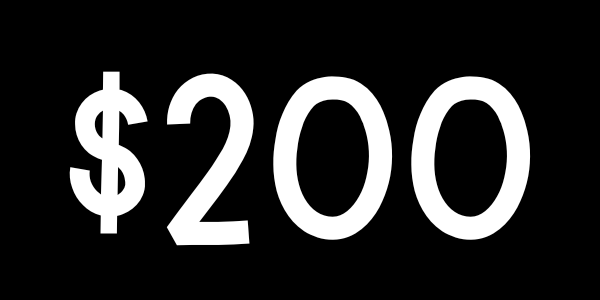 Image of $200 price..