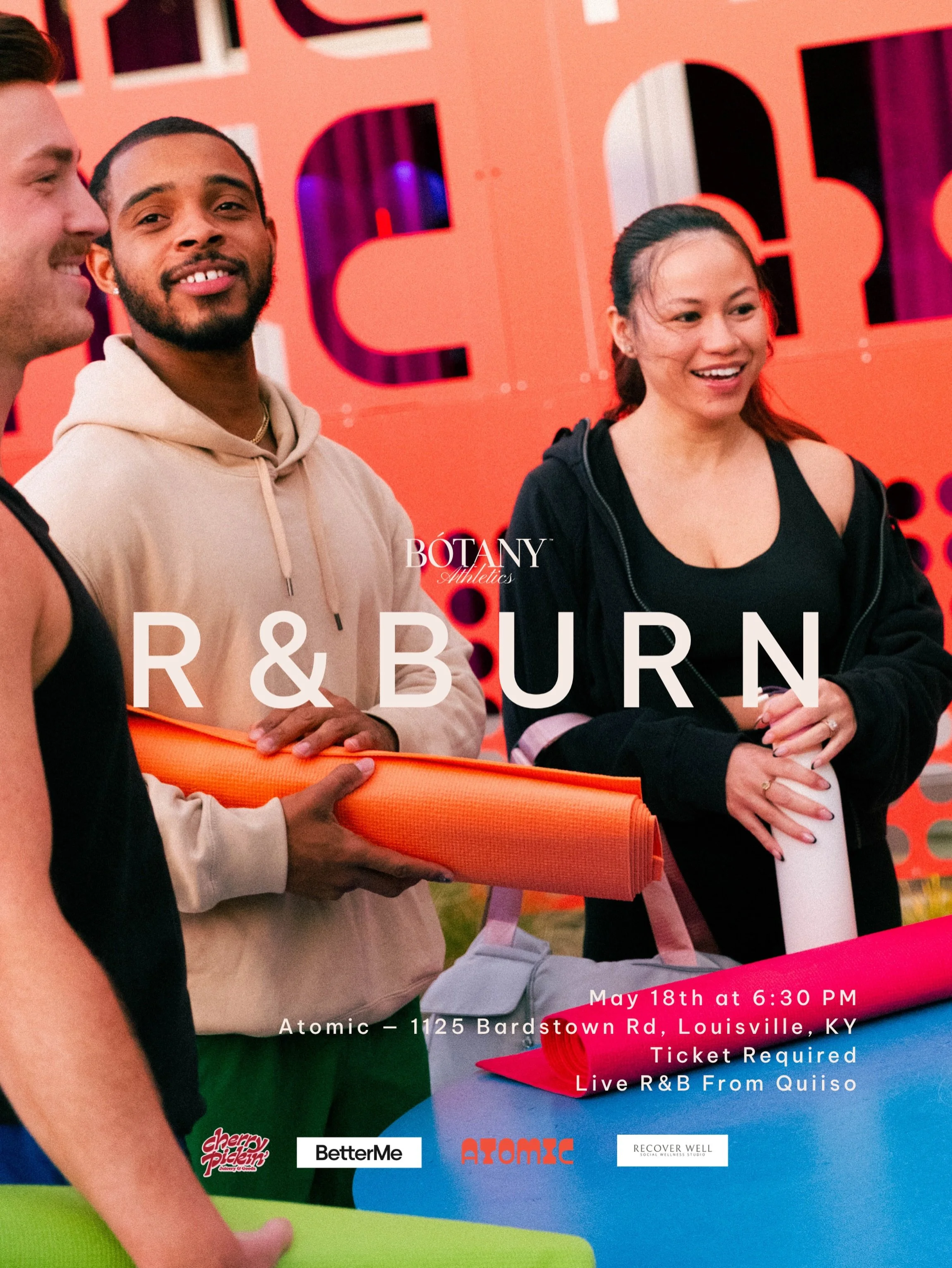 We&rsquo;re back for a fun fitness experience in the Gameyard at @atomiclouisville. Get ready for an energized evening featuring a sculpt-style workout, live R&amp;B sounds by @quiiso, post-workout recovery support from @recover.well, and refreshing 