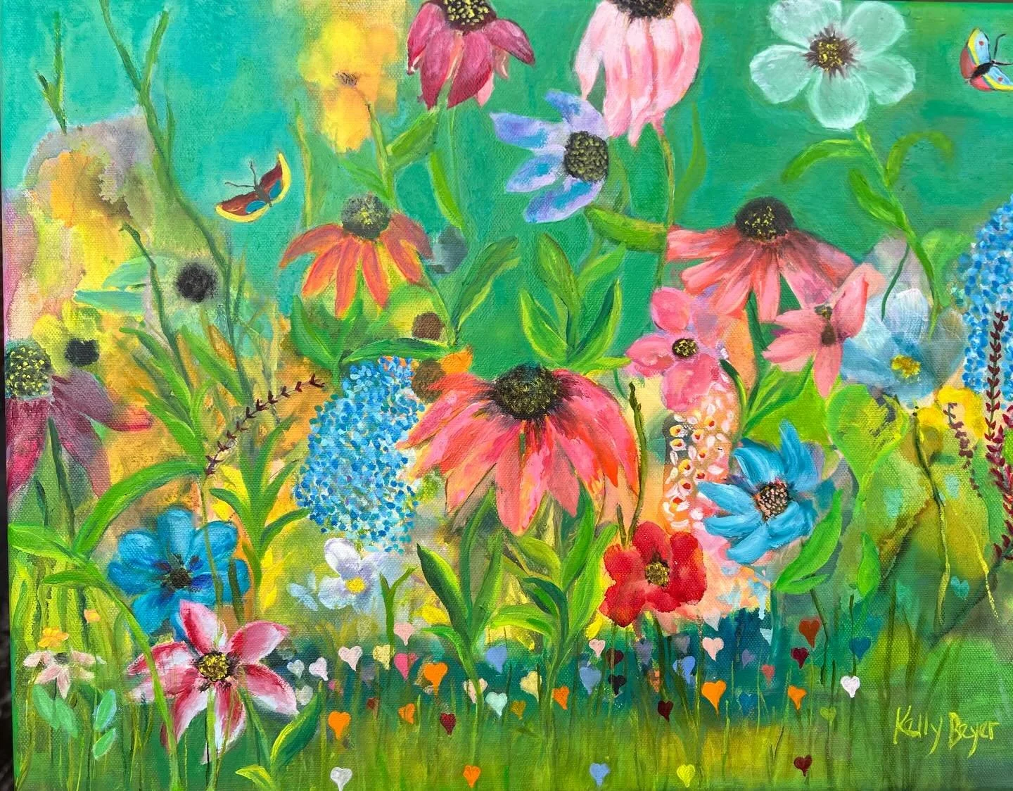 &lsquo;The Garden&rsquo; #artspace #oiloncanvas #artgarden #joyfulshoppe
