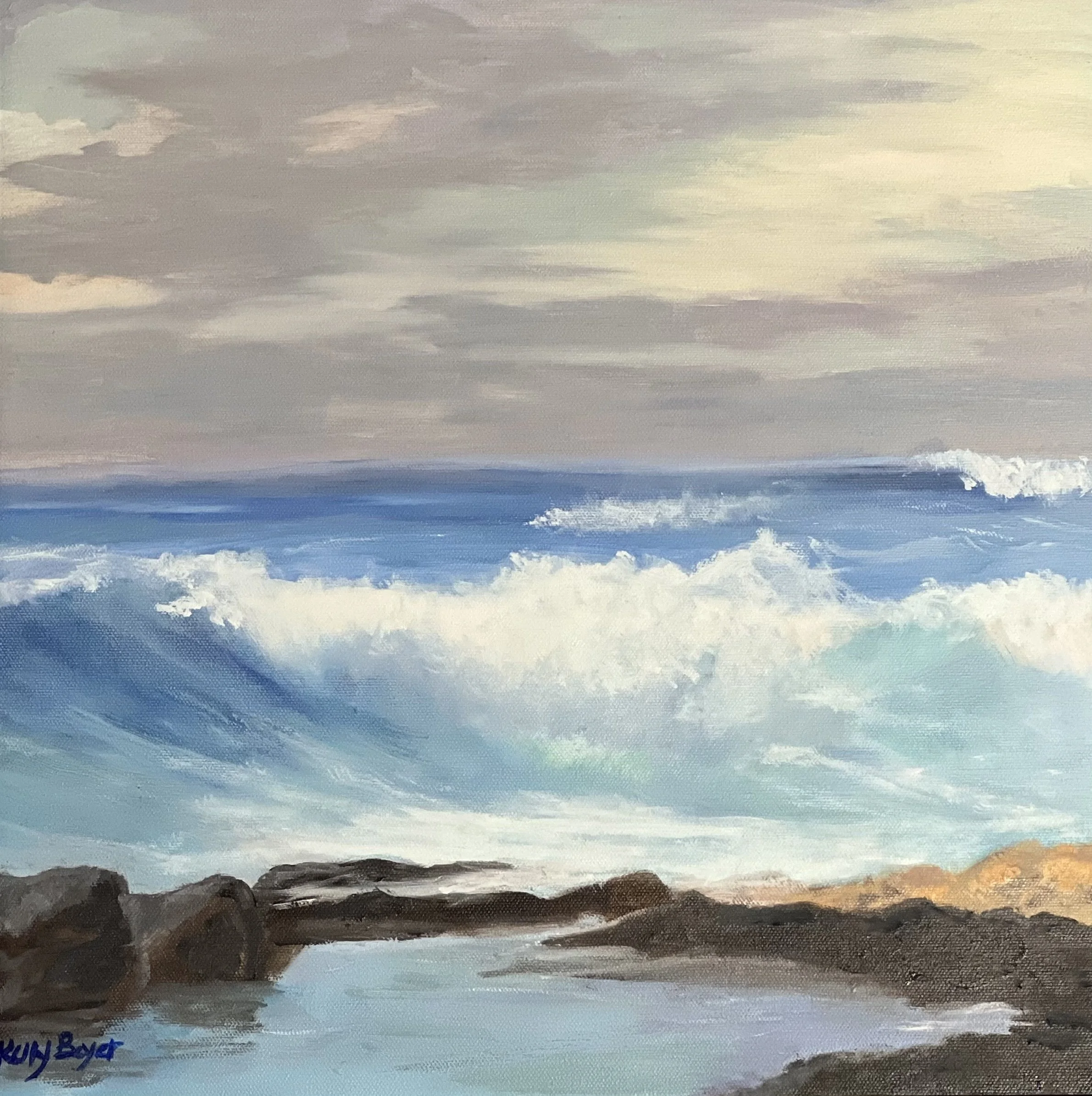 Waves • Oil on canvas • 20 X 20 • Framed