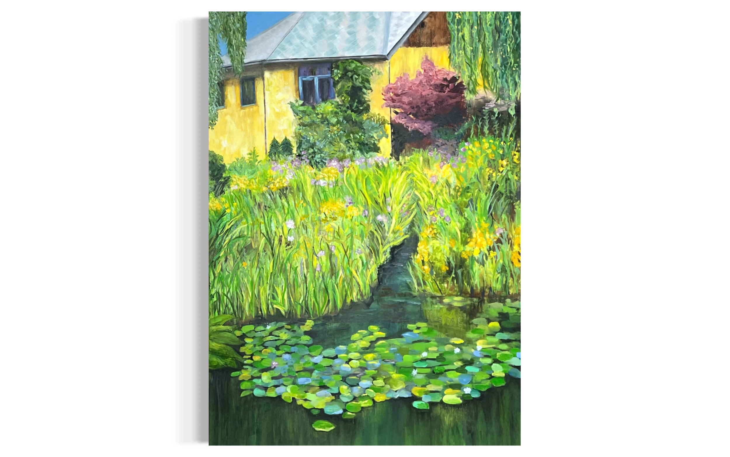 Garden House with Lily Pond – Oil Painting Print