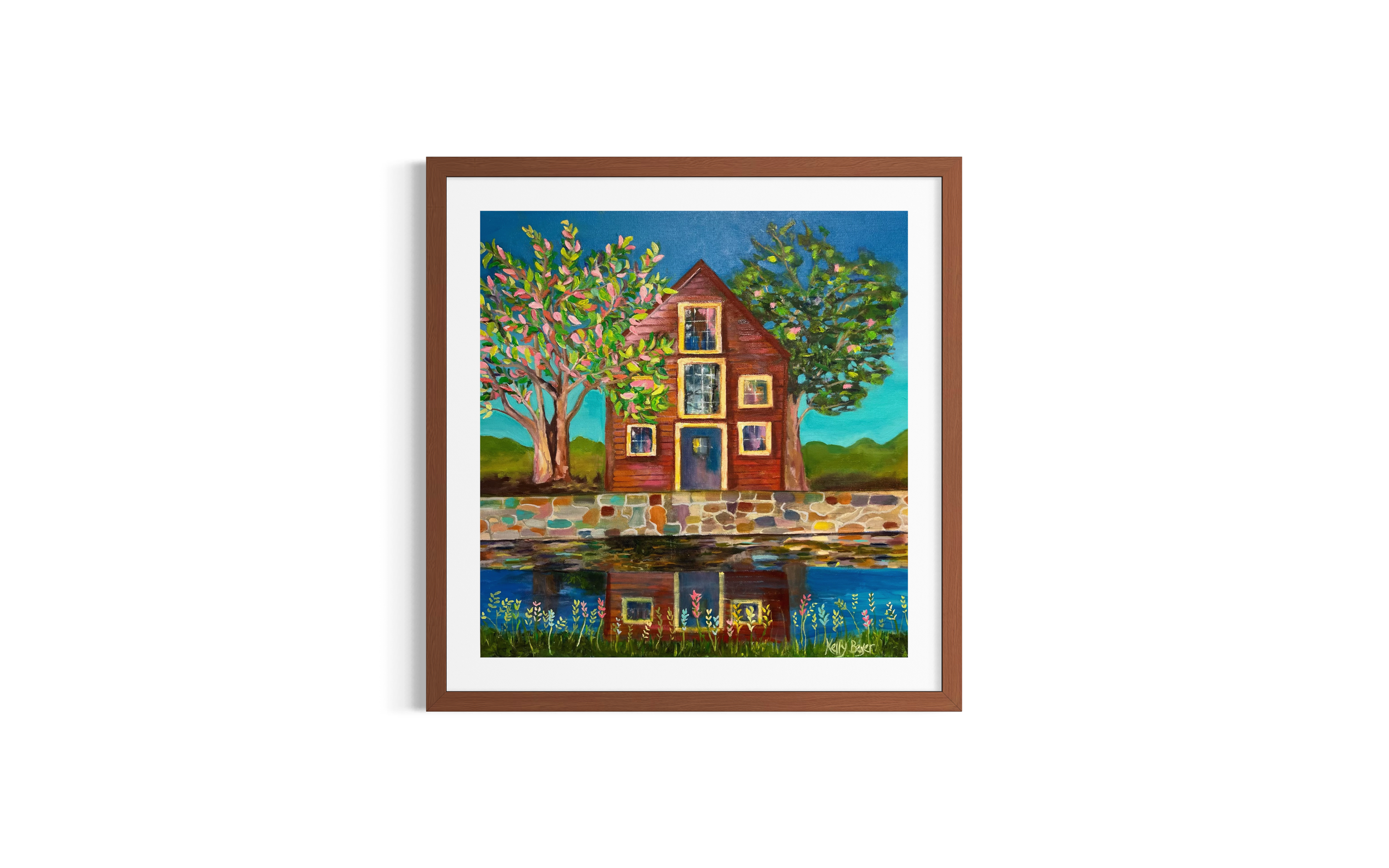 Enchanted Cottage by the Water – Oil Painting Print