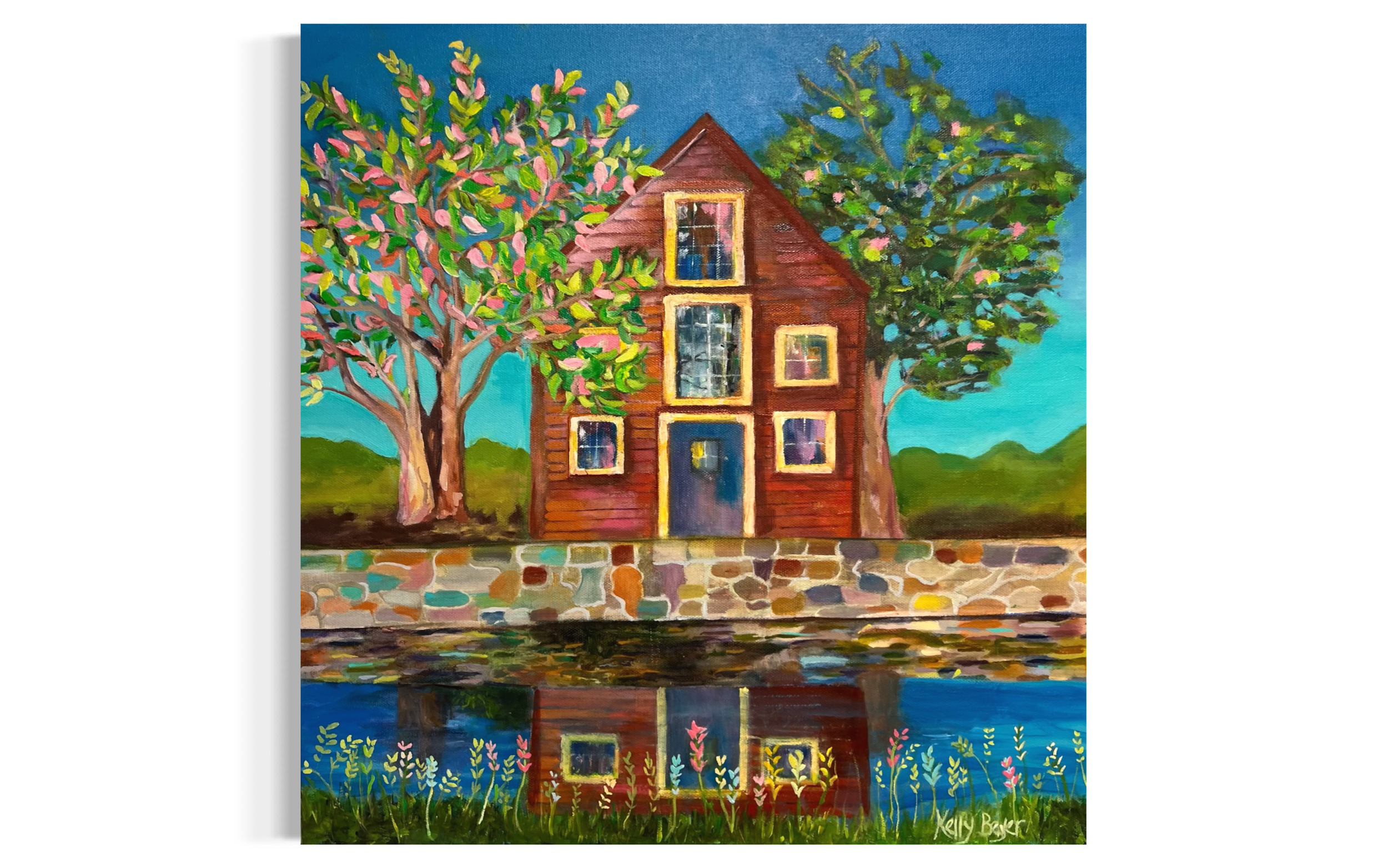 Enchanted Cottage by the Water – Oil Painting Print