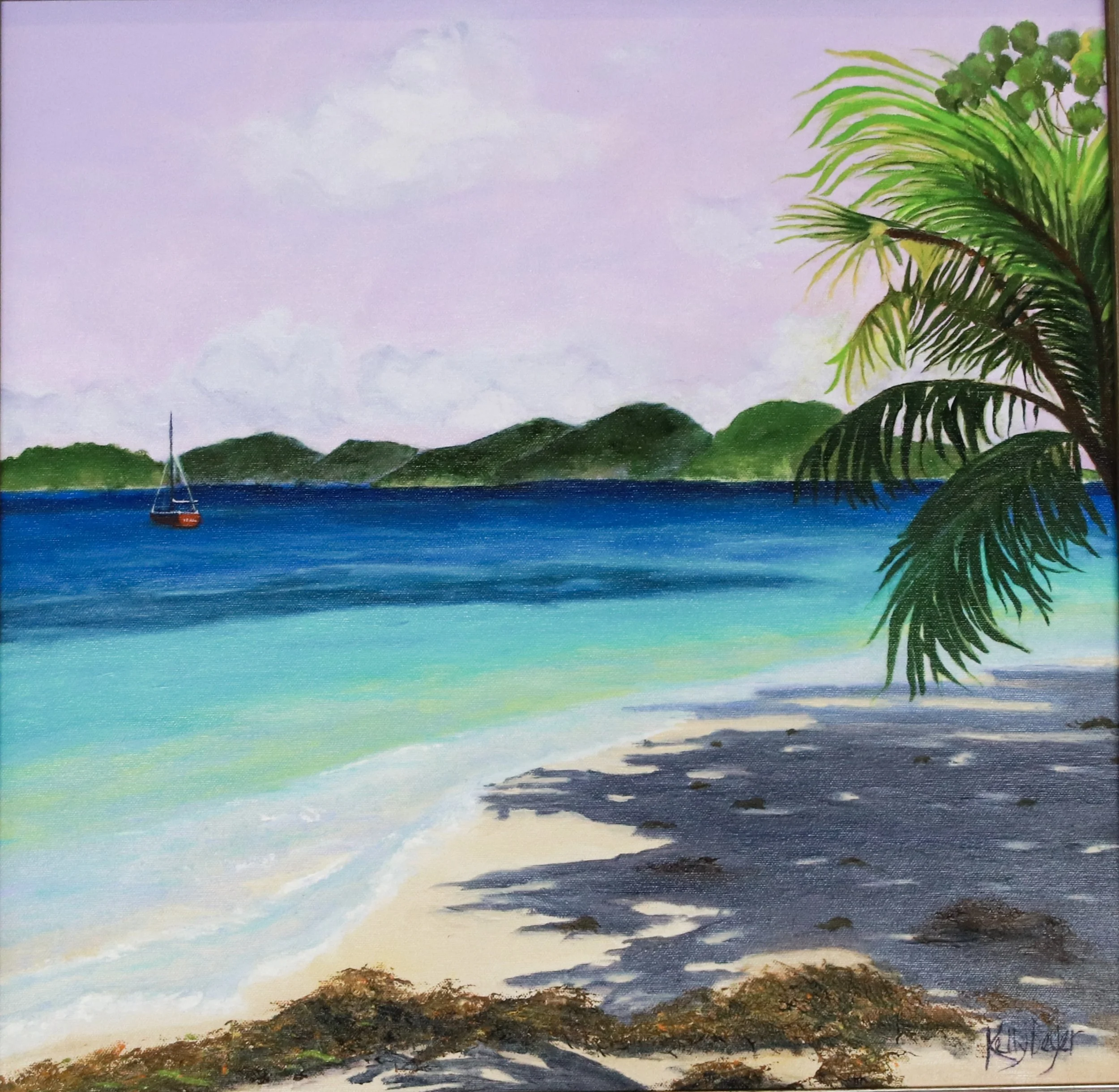 Saint John Vibes • Oil on Canvas • 21 X 21 • Framed