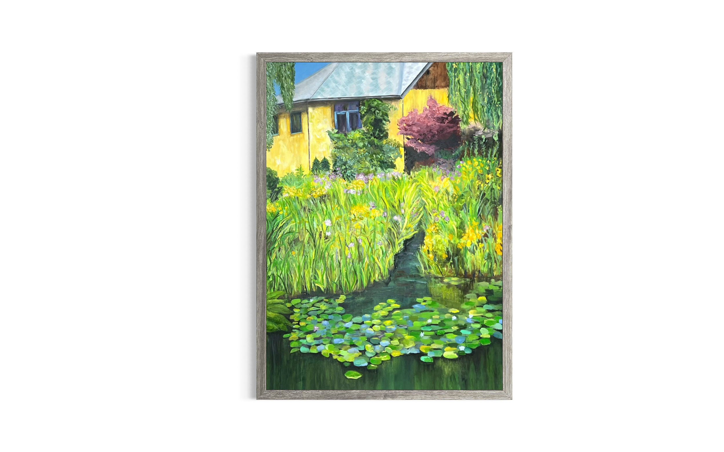 Garden House with Lily Pond – Oil Painting Print