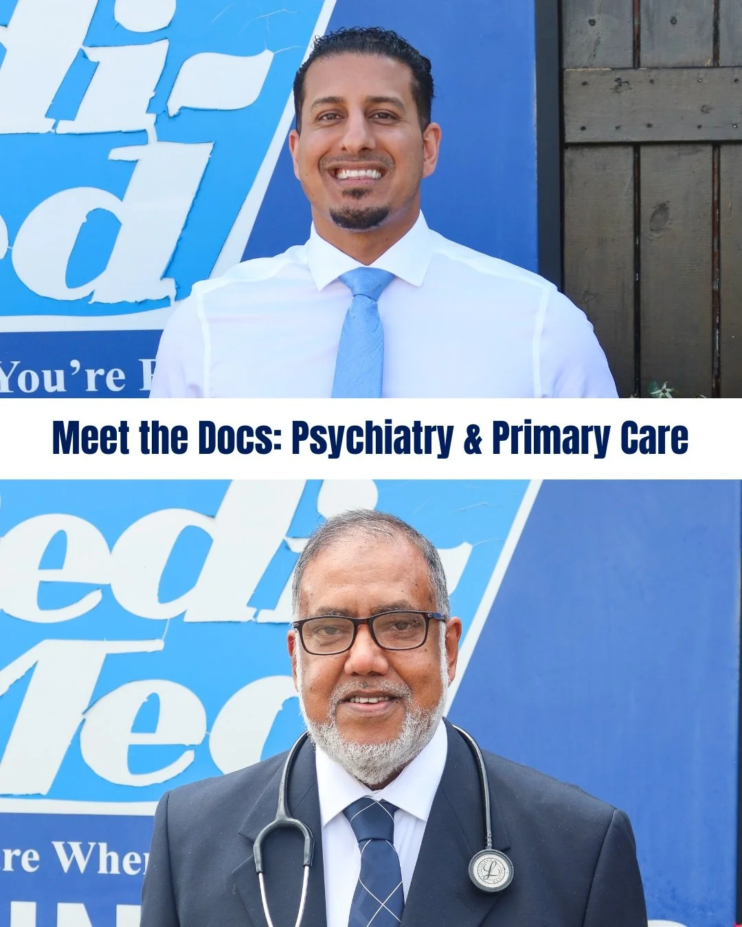 Two doctors. Two specialties. One mission - your health. 💙

Dr. Mohammad I. Naeem brings expertise in psychiatry, supporting mental wellness, while Dr. Mohammad A. Naeem focuses on primary care to keep your body at its best. Together, they offer a f