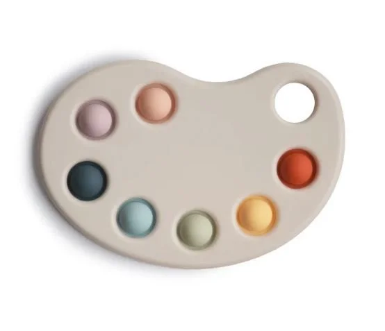 mushie Paint Palette Baby Toy easter gifts for boys babies and toddlers 1 2 3 4 - bronte and wilder, wholesome books, games, and gifts for kids