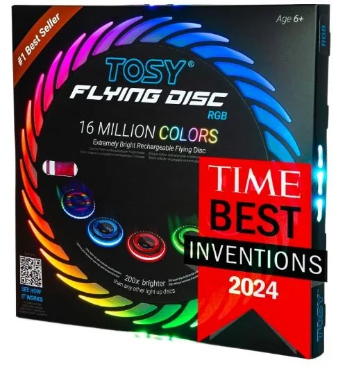 LED Flying Disc - Easter Gifts for Boys 10 11 12 - Bronte and Wilder Gifts Books Games Movies for Kids