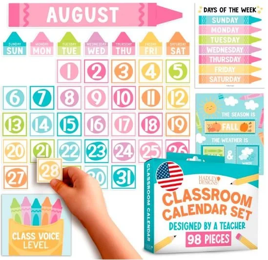 Crayon Calendar - Favorite Back to School Supplies - Bronte and Wilder