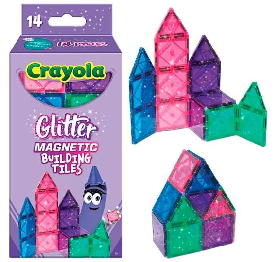 Crayola Glitter Magnetic Tiles - Easter Gifts for Girls - Bronte and Wilder