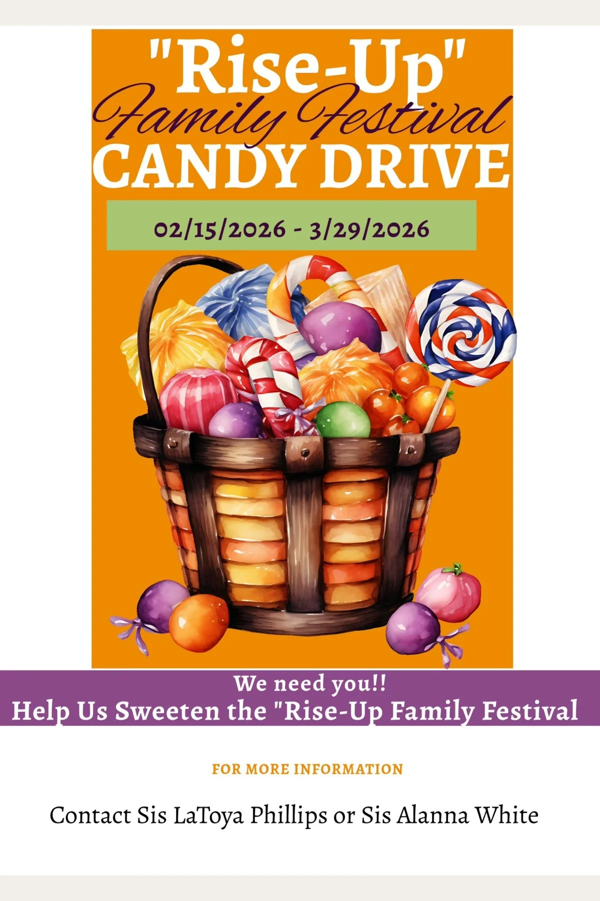 Rise-Up Family Festival Candy Drive