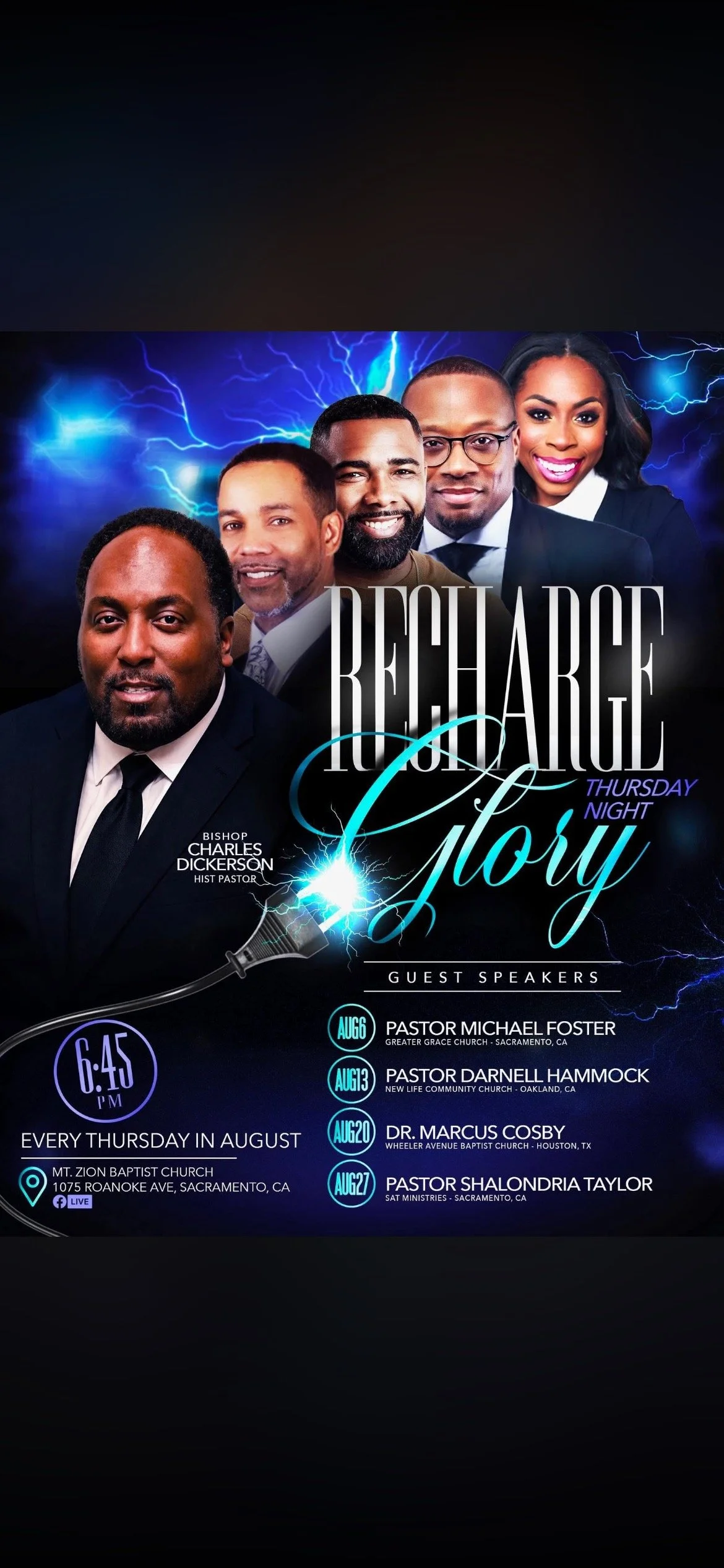 Recharge Thursday Night Glory — August Series