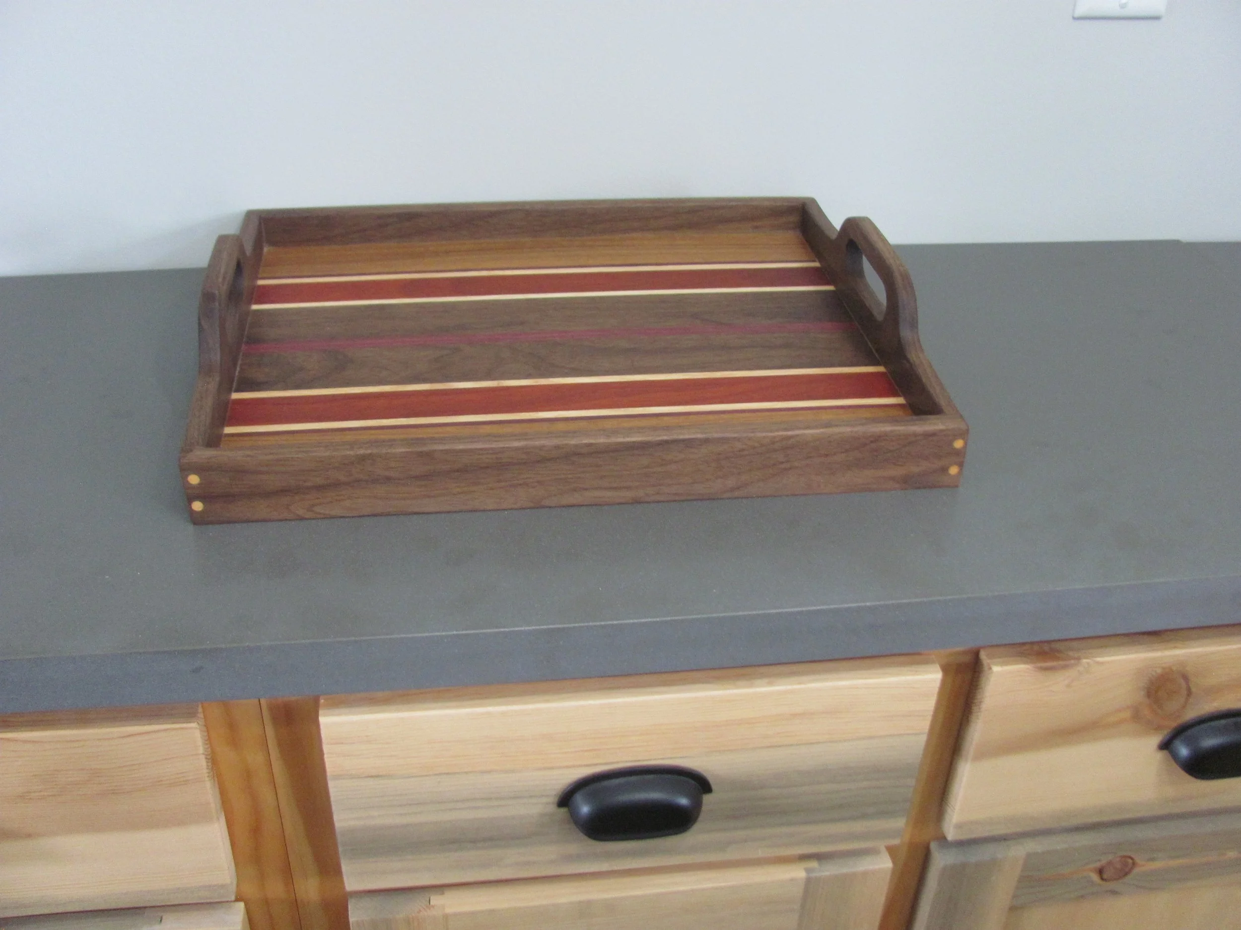 Multi-wood Serving Tray  MC18