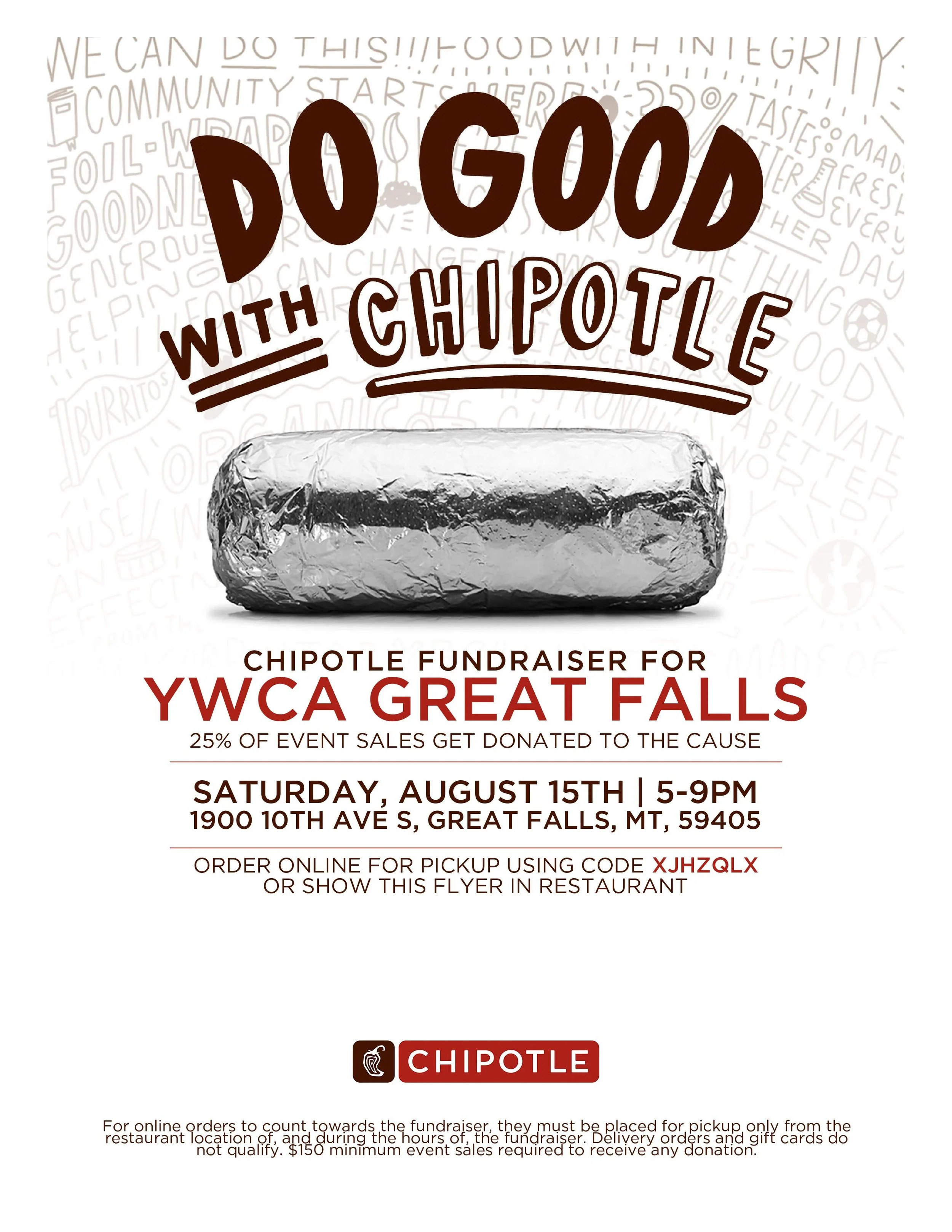 Chipotle fundraiser flyer