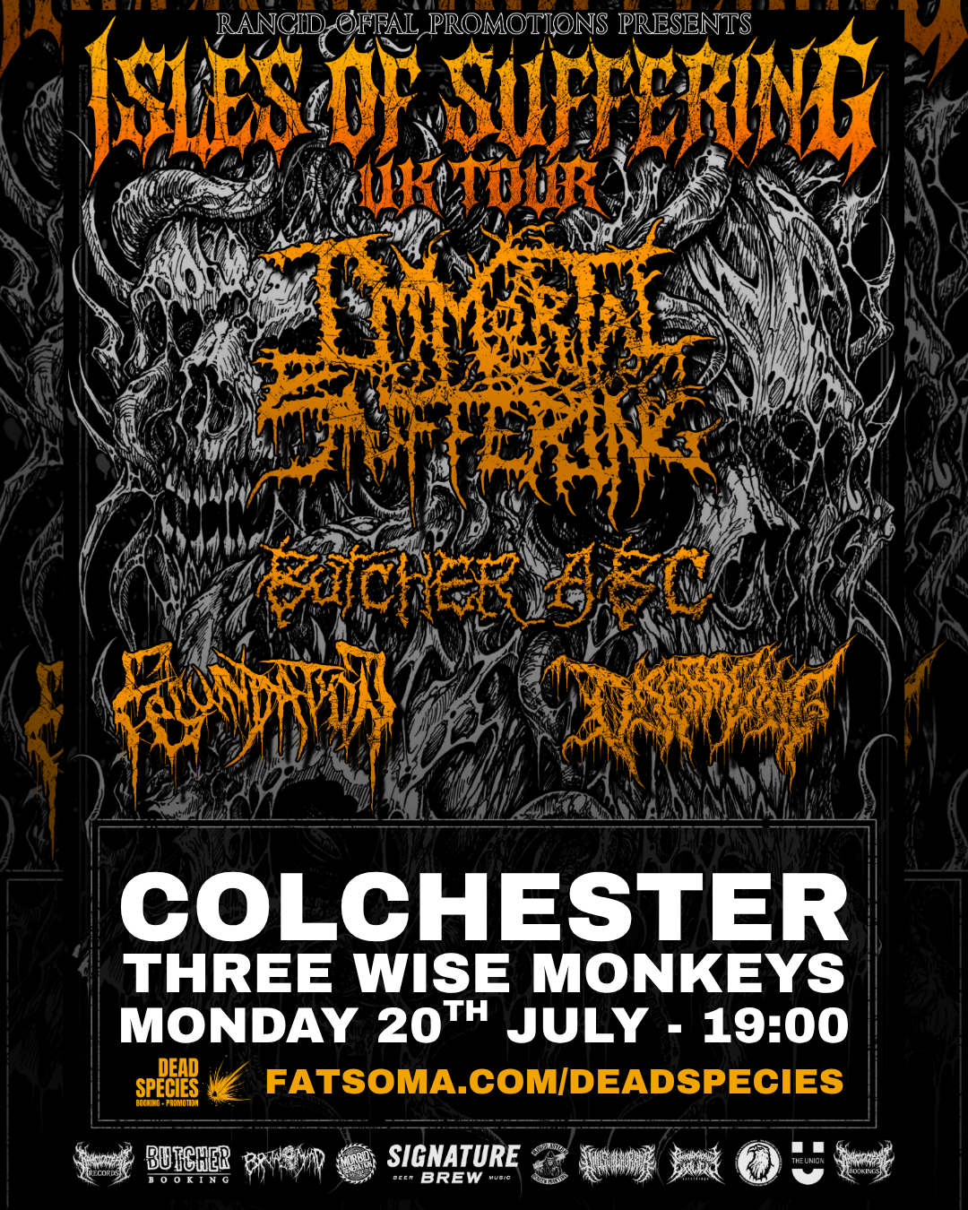 IMMORTAL SUFFERING + BUTCHER ABC, FECUNDATION & DISGRACING