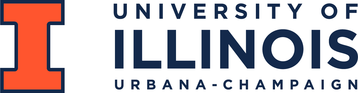 Logo of the University of Illinois Urbana-Champaign with a large orange letter 'I' and dark blue text.