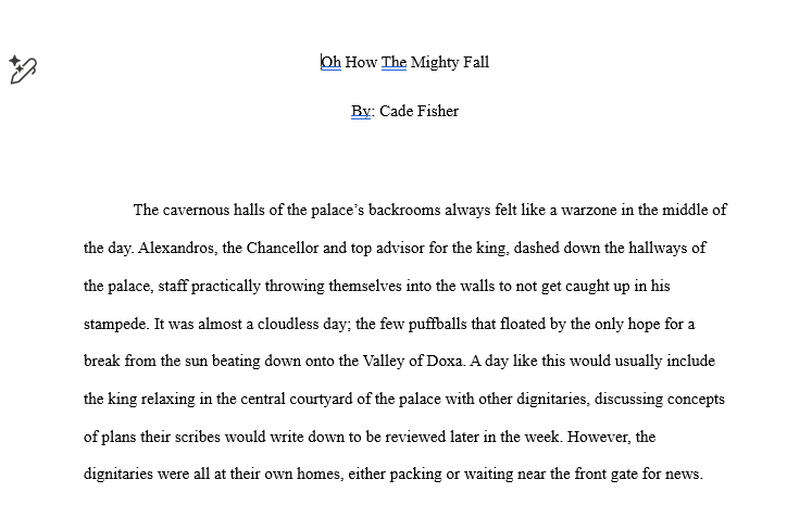 Short story: Oh How The Mighty Fall