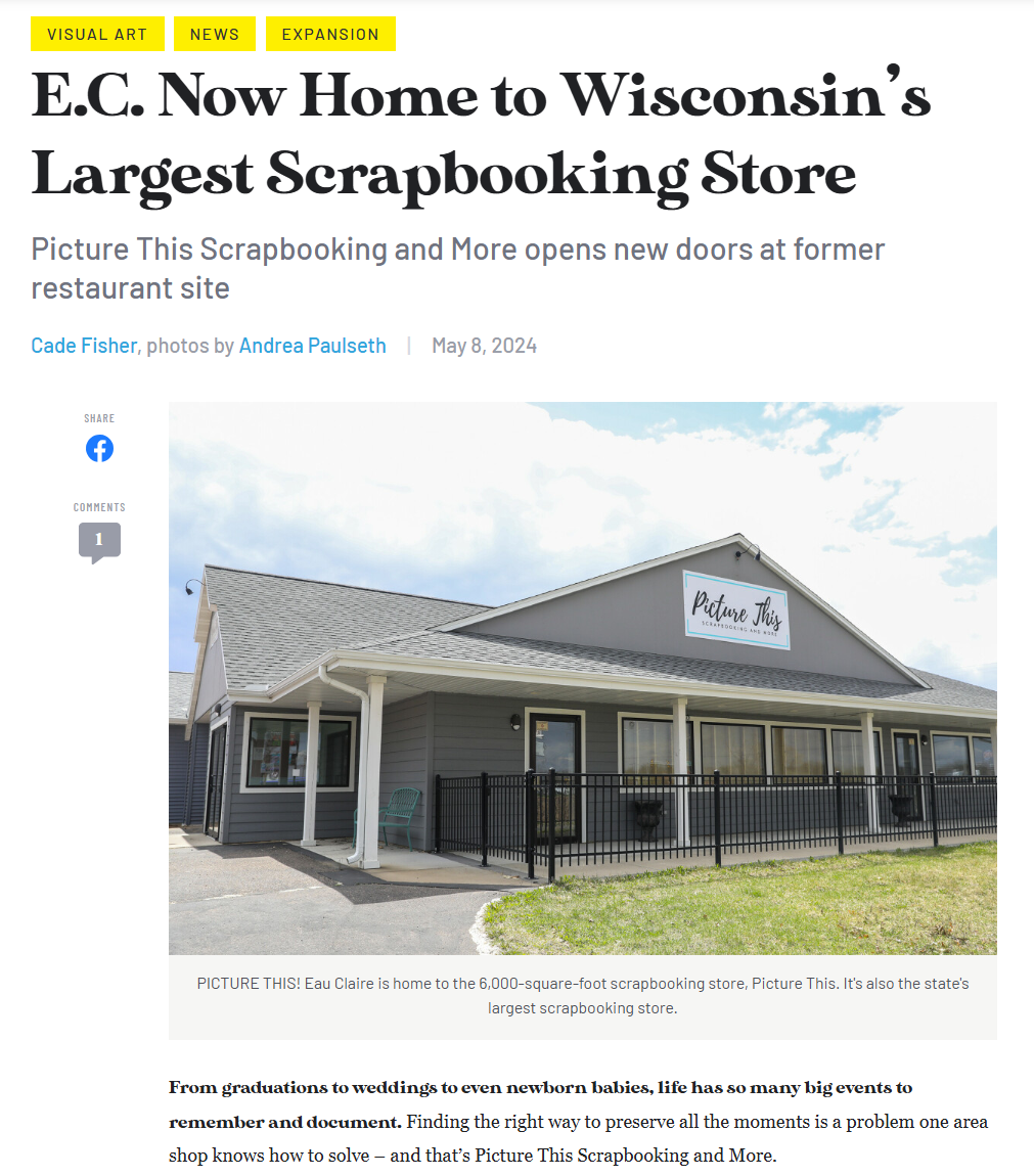 Expansion plans for new scrapbooking store