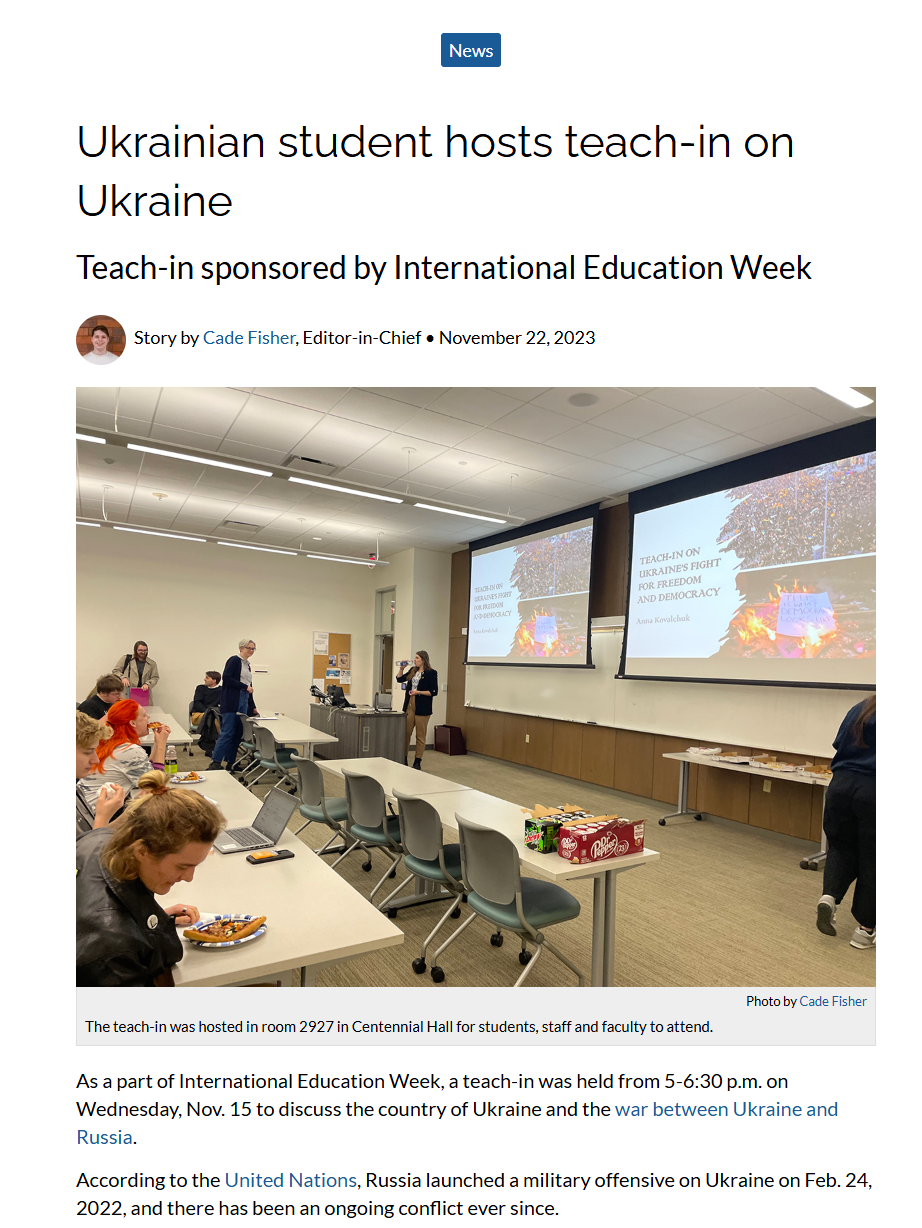 Ukraine teach-in 