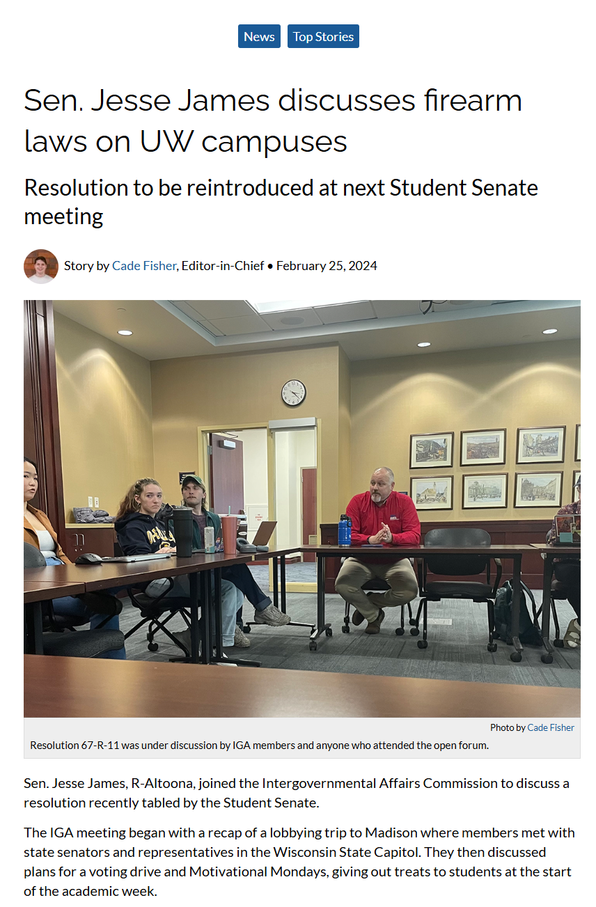 Senator roundtable on firearm laws