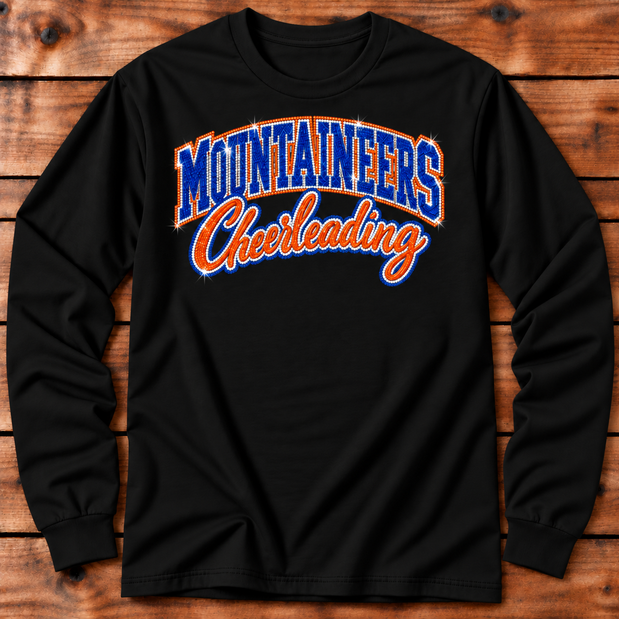 Mountaineers Simulated Bling Cheerleading Long Sleeve