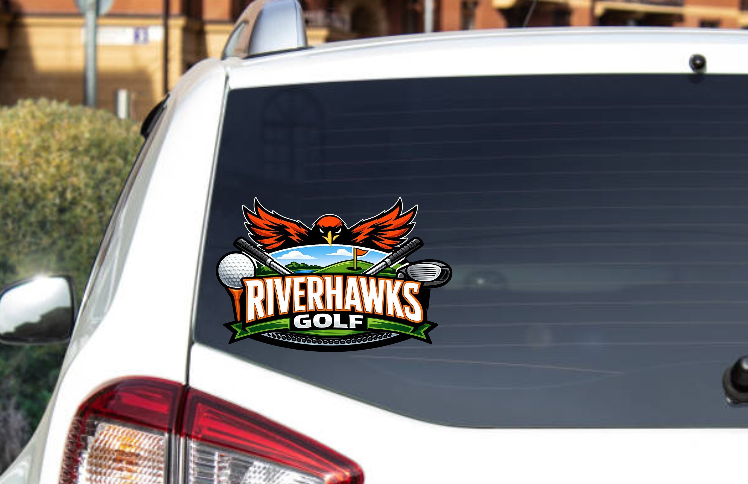 Riverhawks Golf Decal