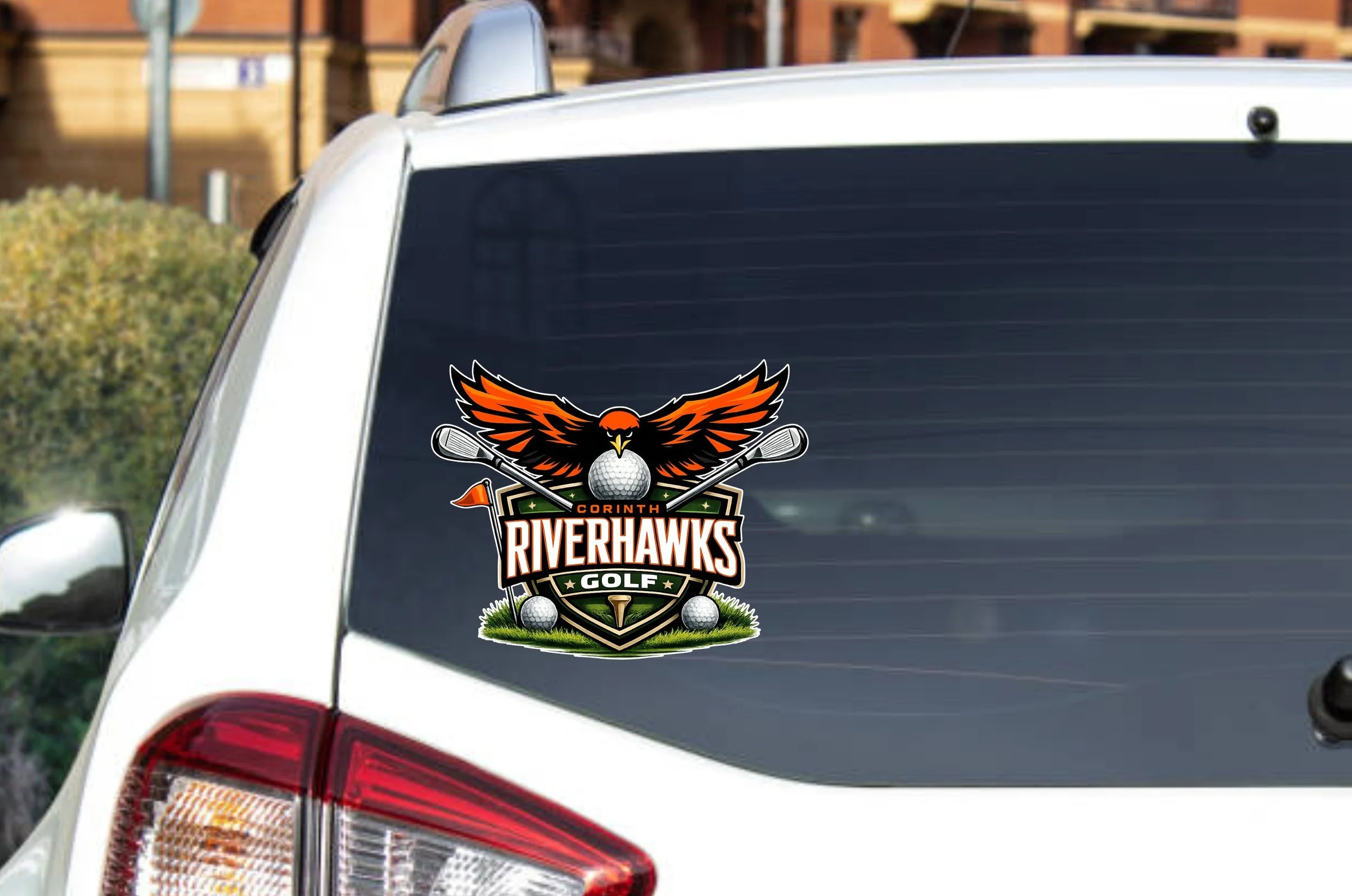 Riverhawks Golf Decal