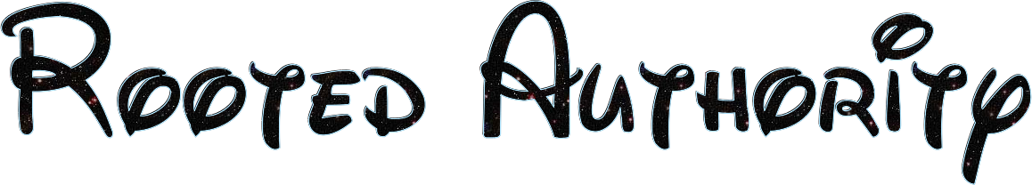 "Rooted Authority" rendered in animated studio/storybook typography