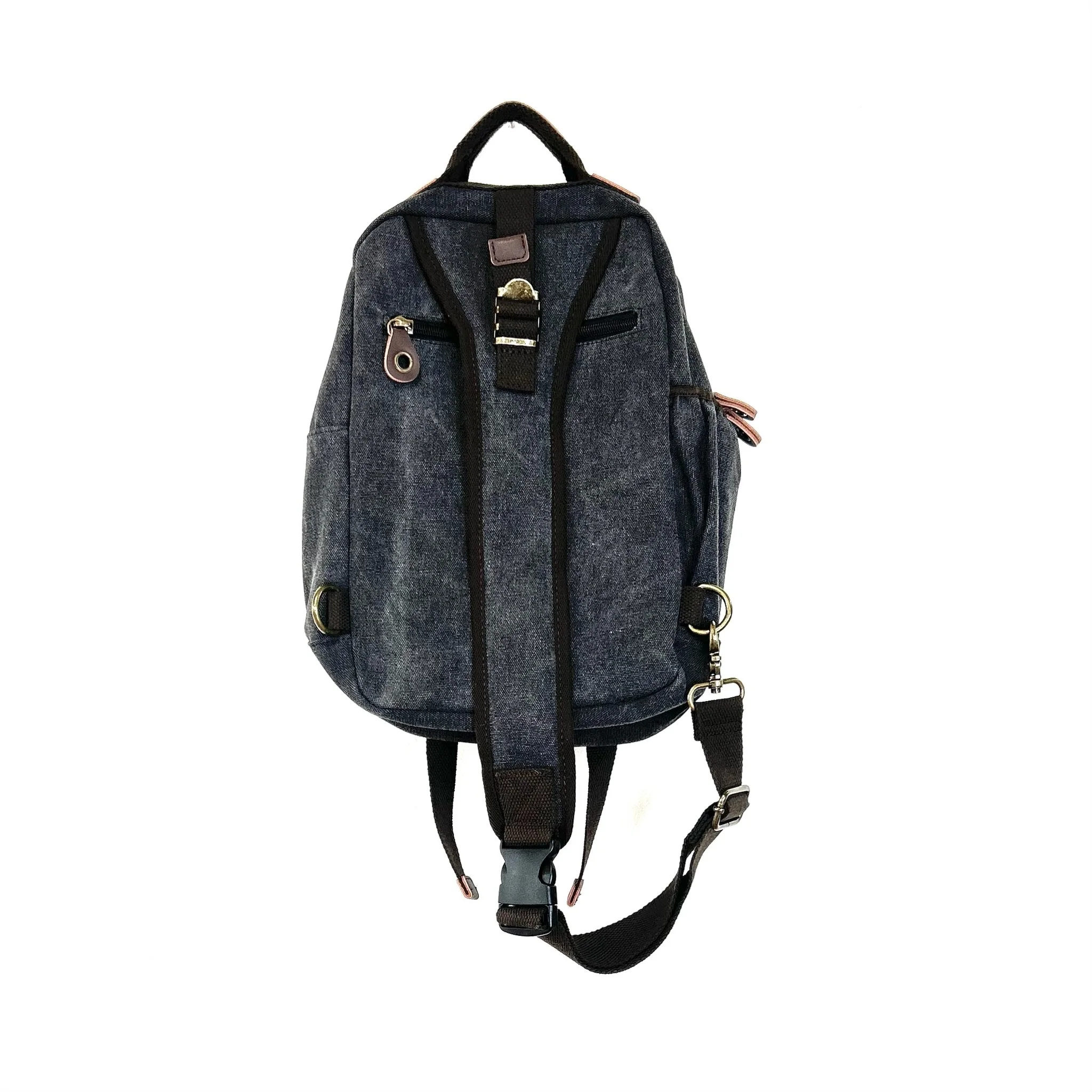 Black Fox Trail Crossbody Sling Bag