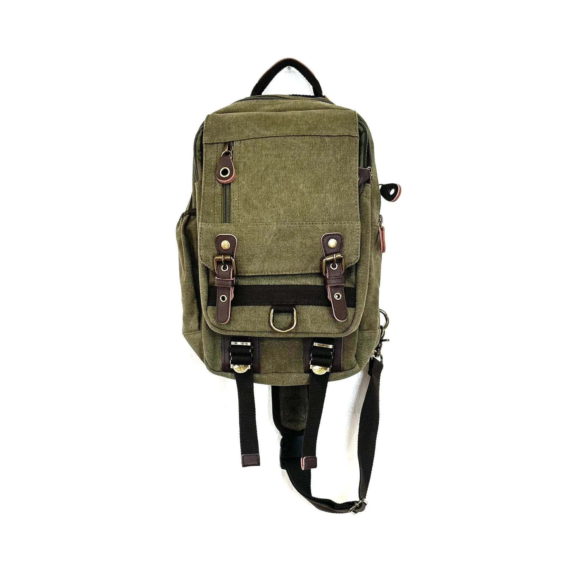 Green Fox Trail Crossbody Sling Bag
