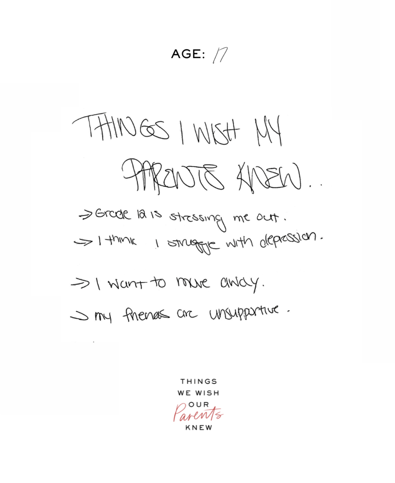 My friends are unsupportive.