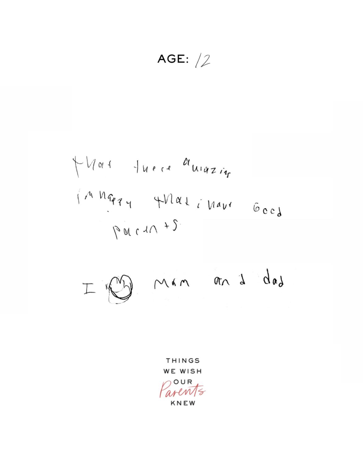 I’m happy that I have good parents