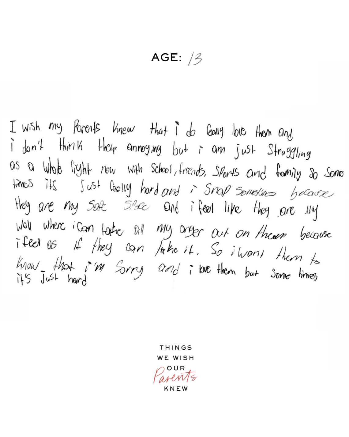 You are my safe space.