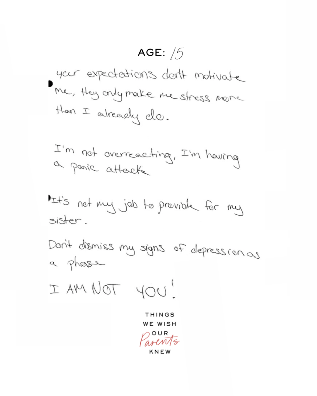 I am not you!