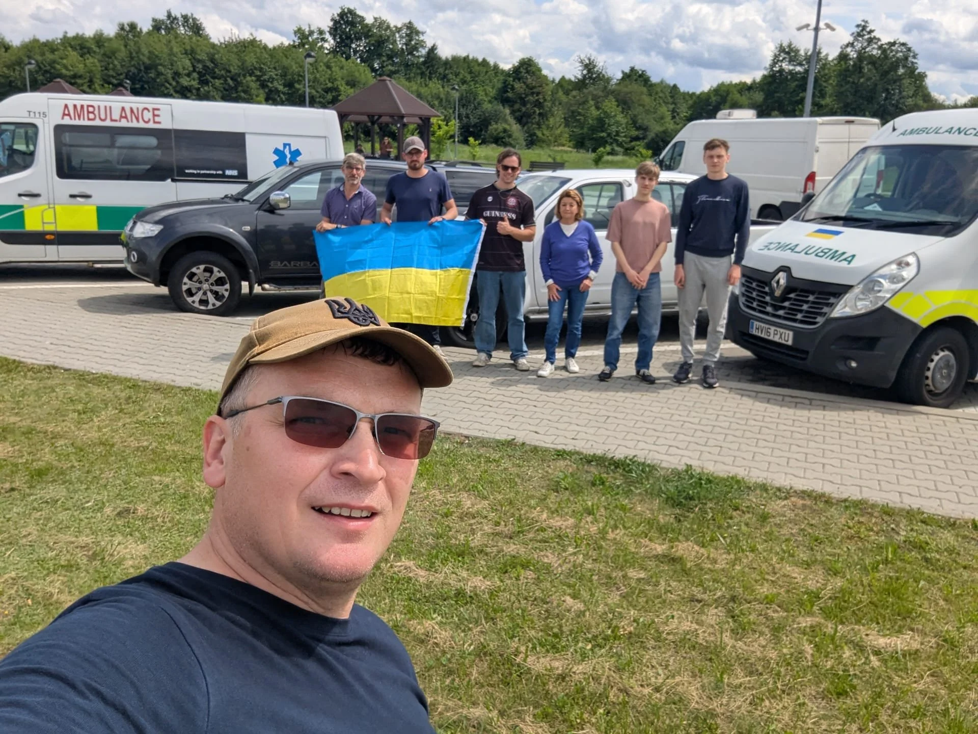 Benedict Pignatelli. Pavlo and the team with their convoy, somewhere east of Krakow.