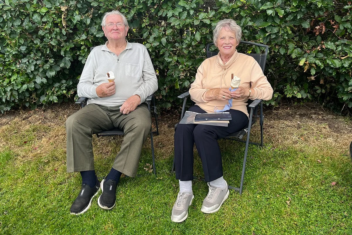 Tommy and Anne Mackenzie at the Fortrose and Rosemarkie Classic Car Rally
