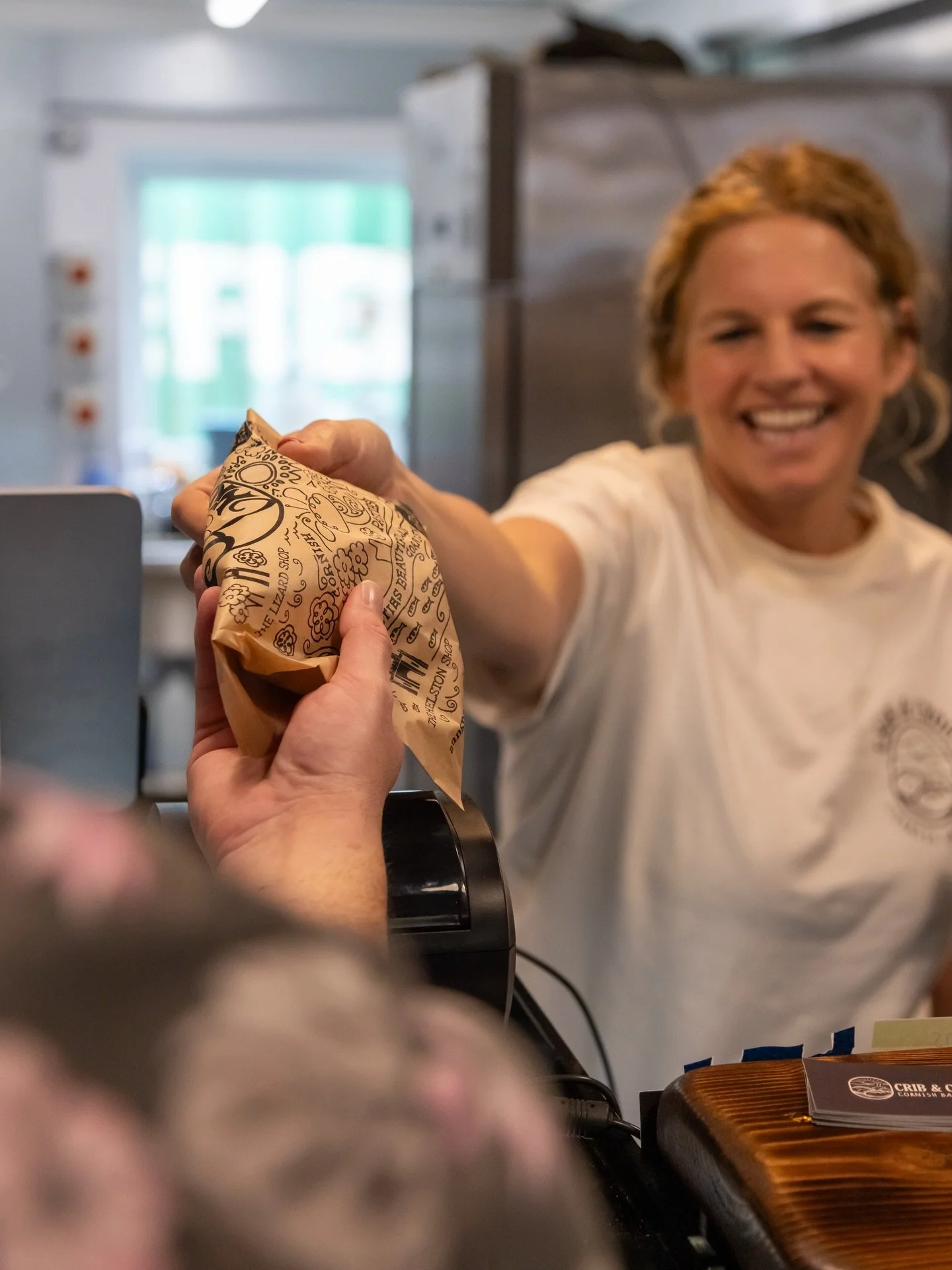 Service with a smile and a proper @annspasties in hand 🤍
That&rsquo;s how we do it at Crib &amp; Croust.

Open 8am&ndash;3pm Monday - Saturday. 

#cribandcroust #annspasties #newquay #supportlocal #properjob