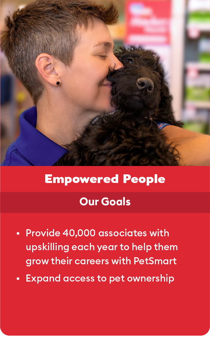 Person with a Dog. Our Goal: Empowered People