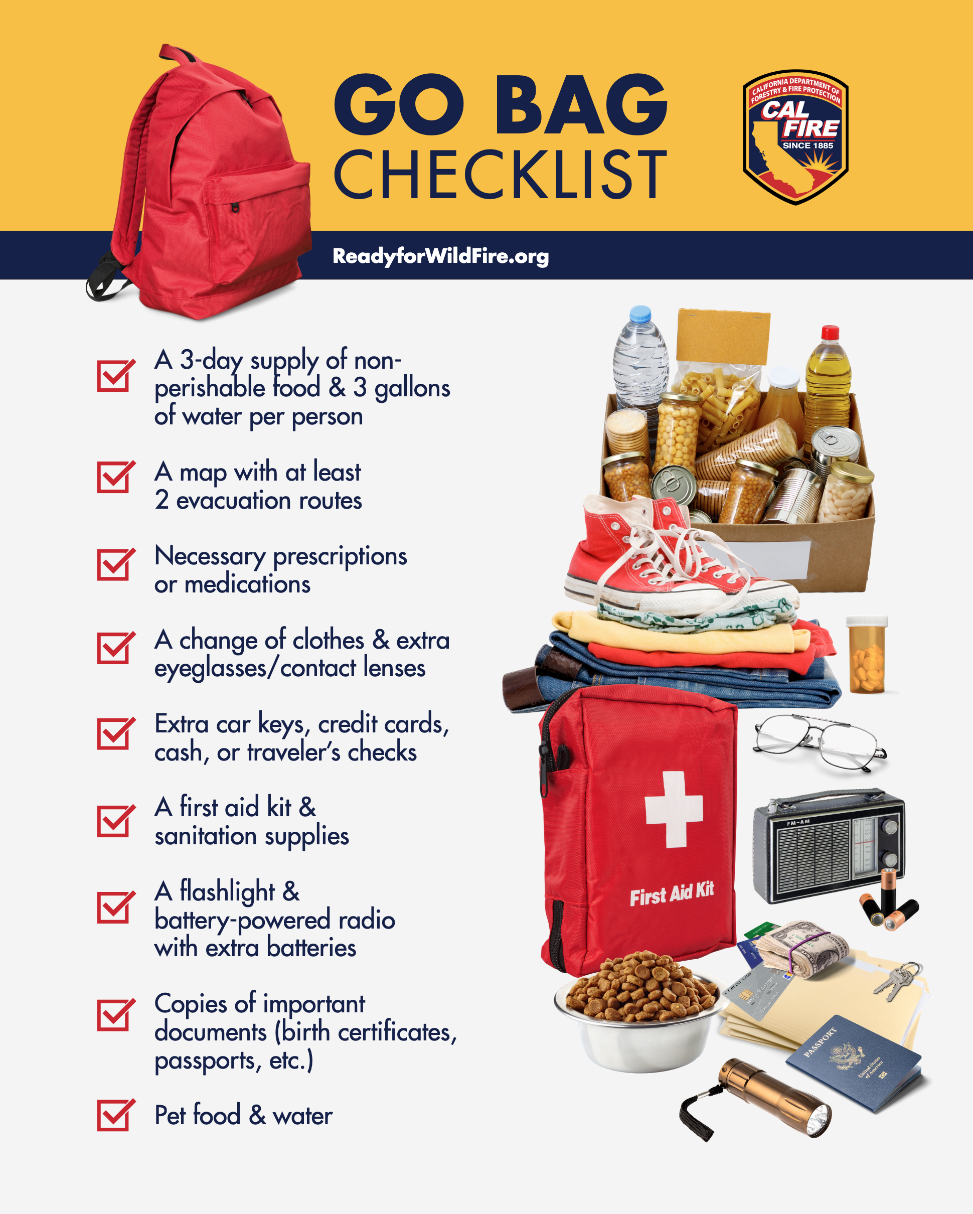 Go Bag checklist