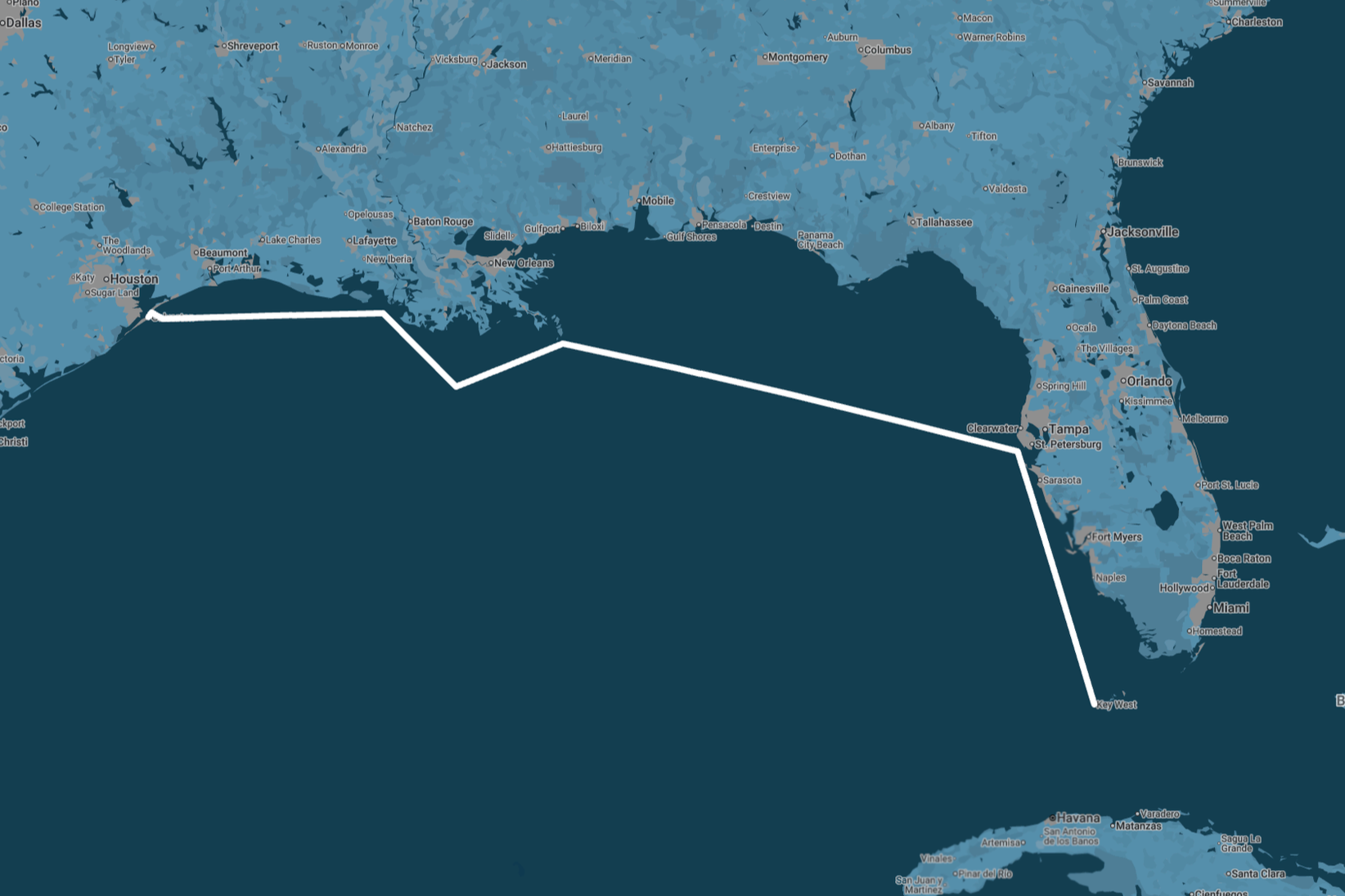 Galveston to Key West