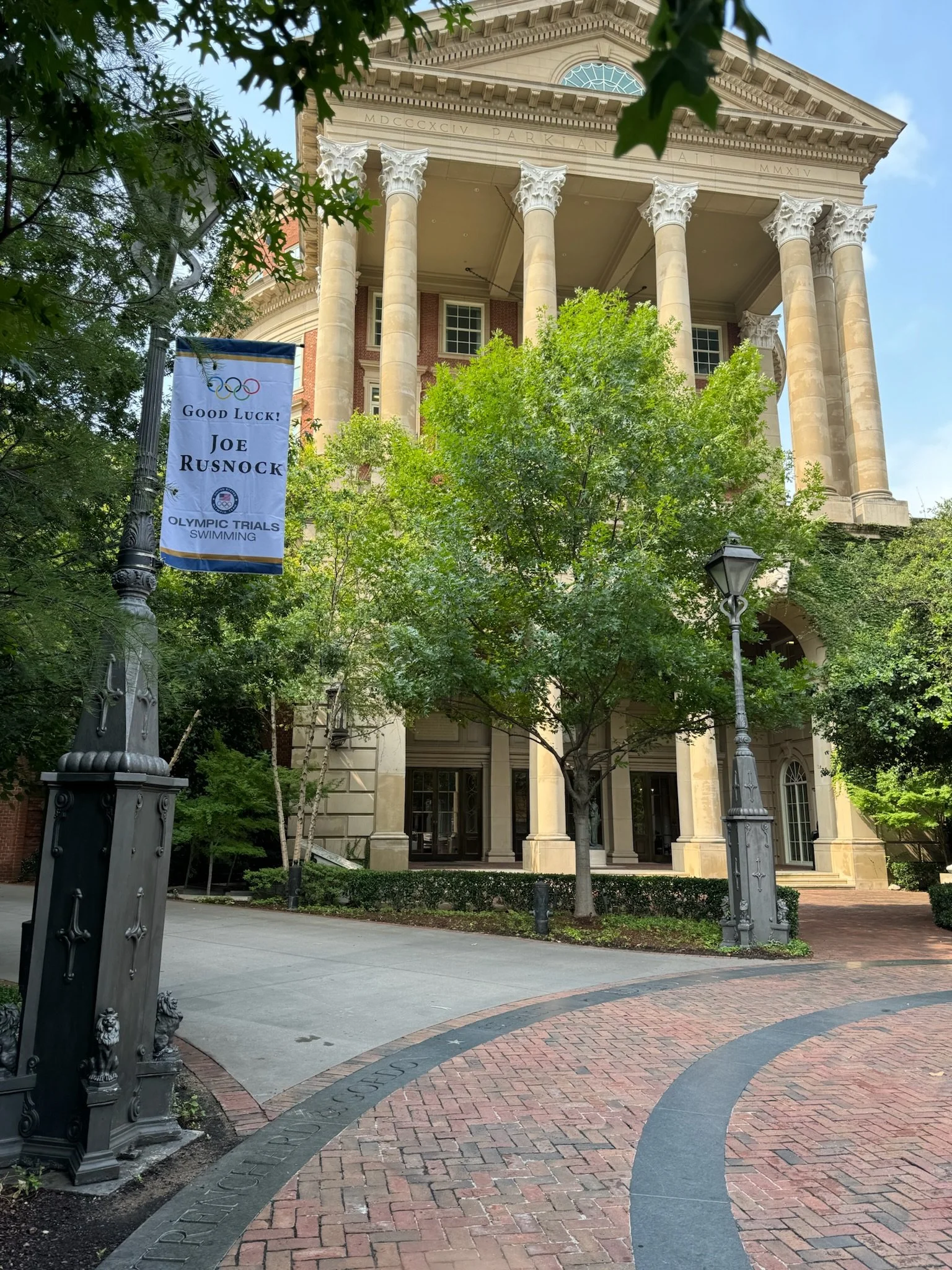 Custom Printed Pole Banner with custom designed mounting