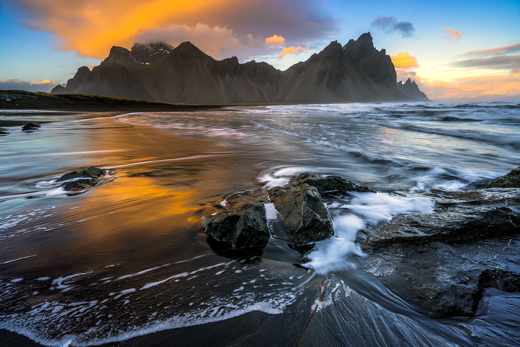 Vestrahorn Ripple Sunset