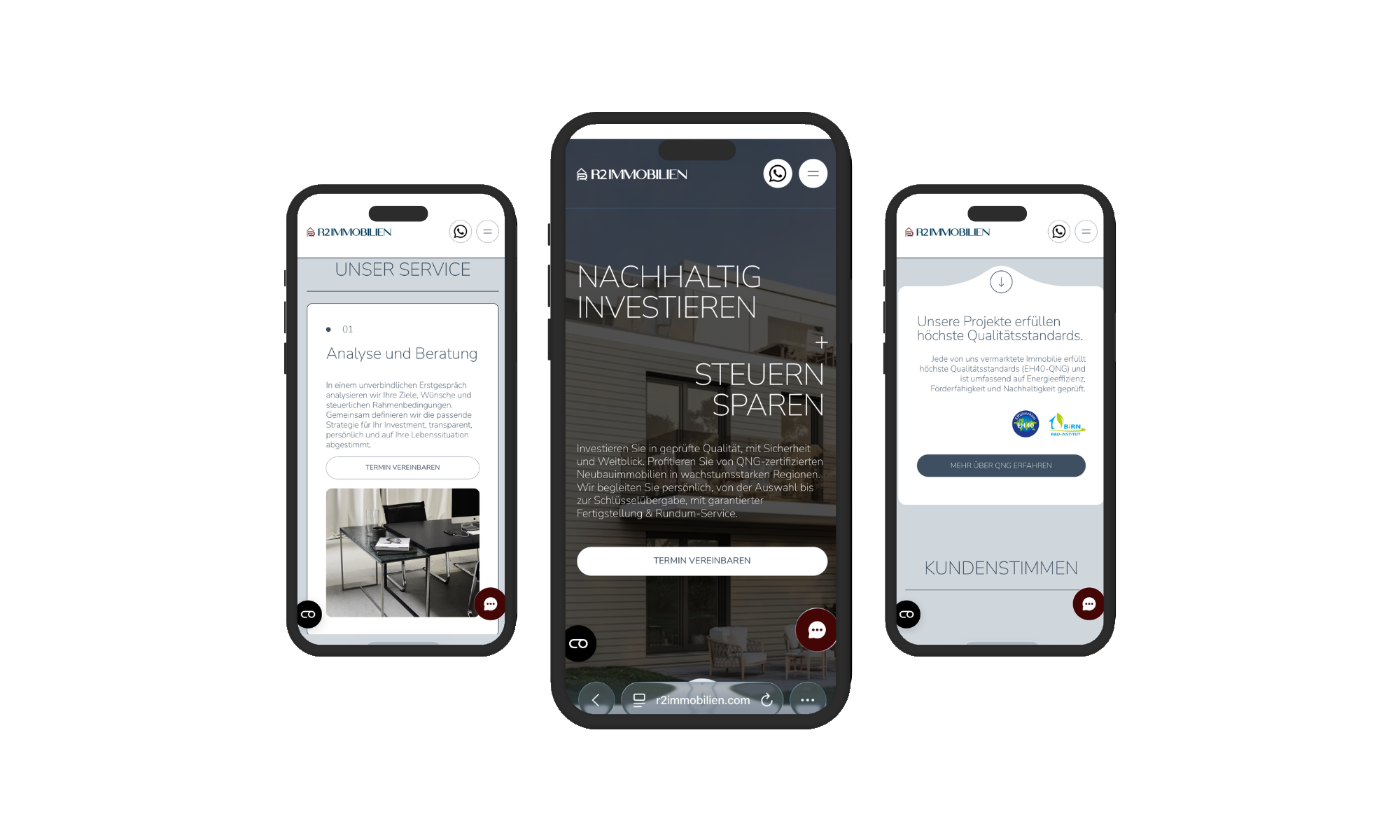 Websiteprojekt für R2 Immobilien München