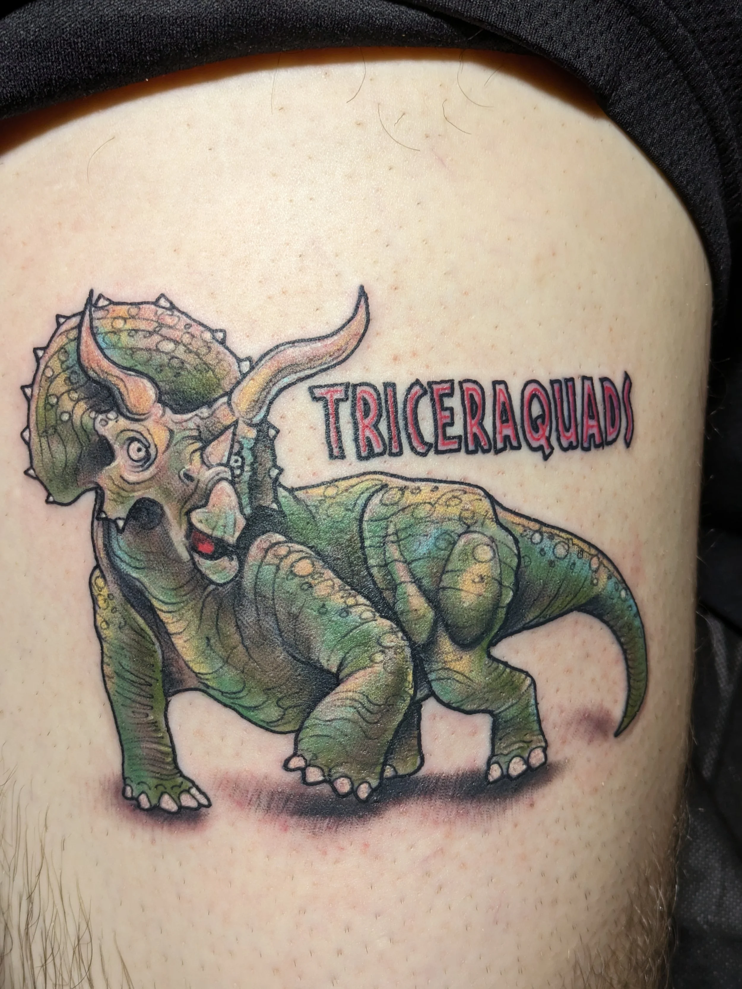 dinosaur tattoo triceratops